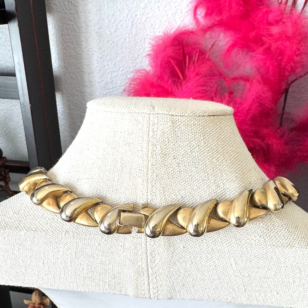 Vintage Edwin Pearl Gold and Silver Necklace - Picture 8 of 8